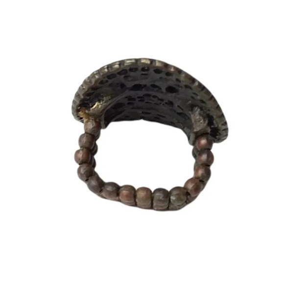 Medallion Pink Rhinestone Stretch Ring - Picture 2 of 2